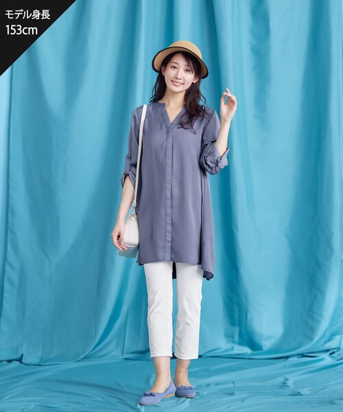 「Tiaclasse」 長袖ブラウス M ピンク レディース_画像9