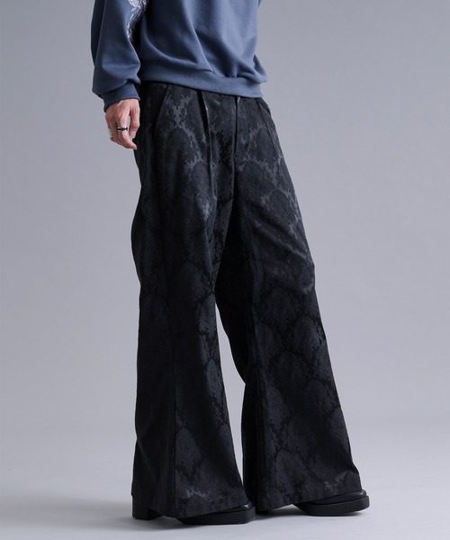 Ellno Loset（エルノロゼット） スラックス ジャガードセミワイド