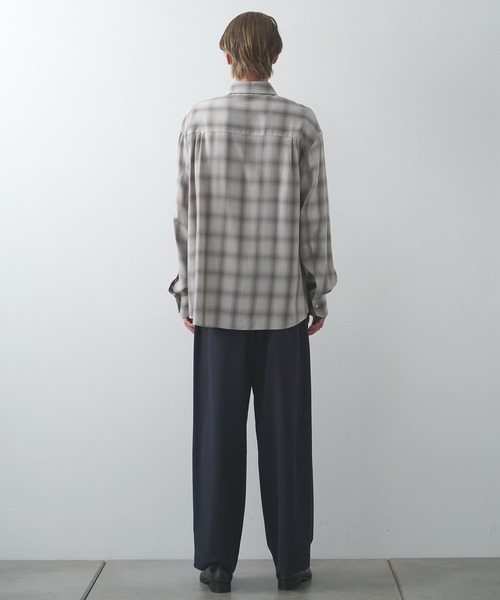 CULLNI（クルニ） シャツ 「CULLNI」別注 Leather Pocket Check L/S
