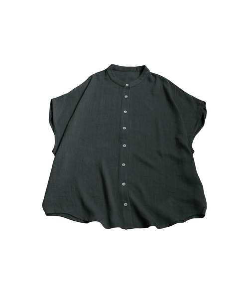 「antiqua」 半袖ブラウス ONESIZE ダークグレー レディース_画像3