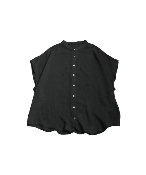 「antiqua」 半袖ブラウス ONESIZE ダークグレー レディース_画像4