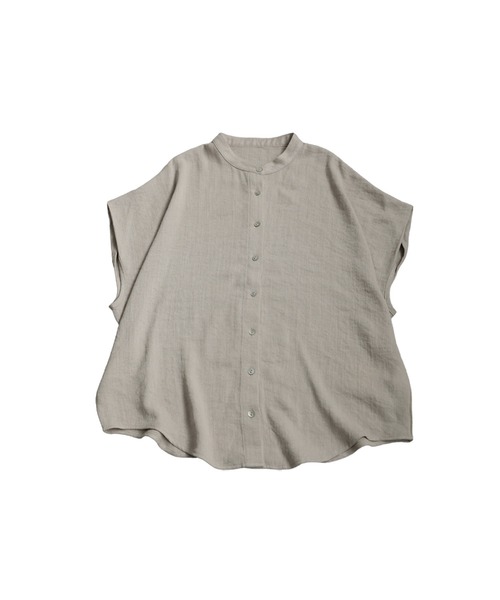 「antiqua」 半袖ブラウス ONESIZE ダークグレー レディース_画像5