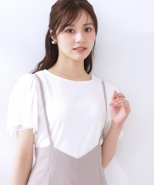 「couture brooch」 半袖カットソー 36 オフホワイト レディース_画像5