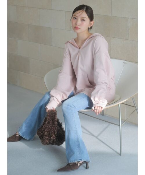 dazzlin（ダズリン） パーカー 「吉田朱里」ストーンアートハーフ