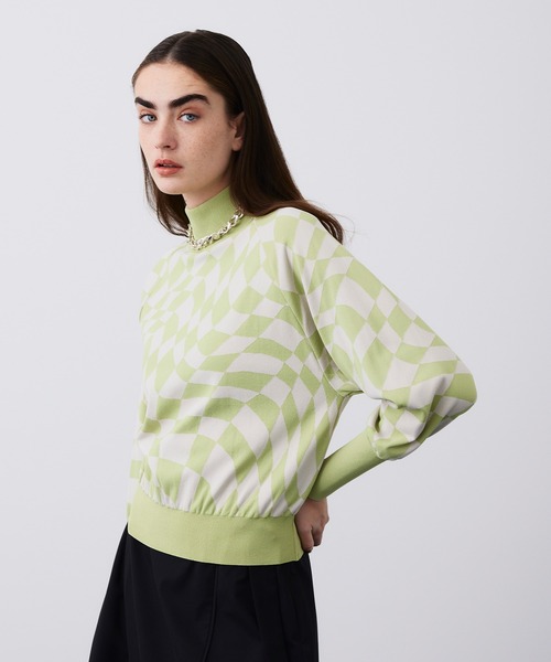 「UNITED TOKYO」 長袖ニット FREE ライトブルー レディース_画像4