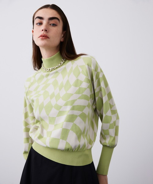 「UNITED TOKYO」 長袖ニット FREE ライトブルー レディース_画像5