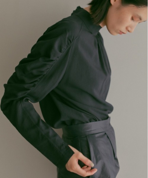 「CASA FLINE」 長袖ブラウス FREE ネイビー レディース_画像4