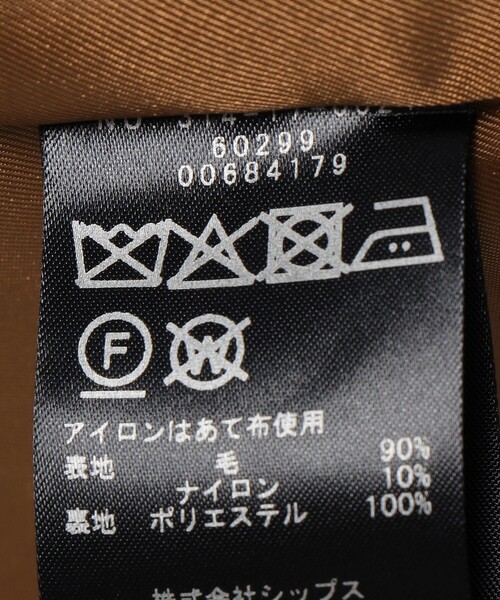 SHIPS（シップス） コート チェスターコート SHIPS Primary Navy Label