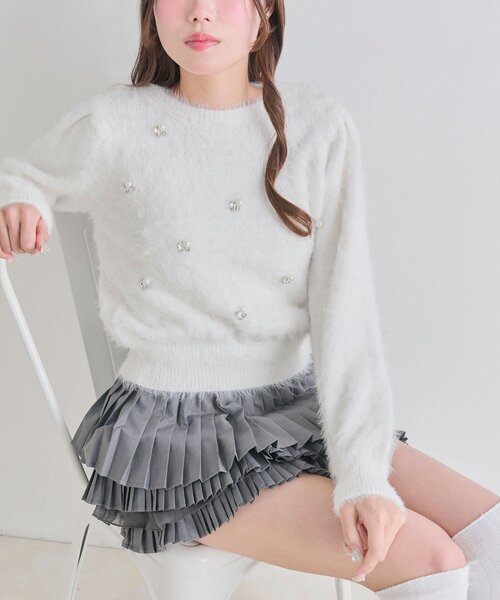 OLIVE des OLIVE（オリーブデオリーブ） ニット セーター フェザー