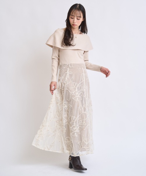 NOELA（ノエラ） ワンピース 「15周年」モール刺繍ドッキング