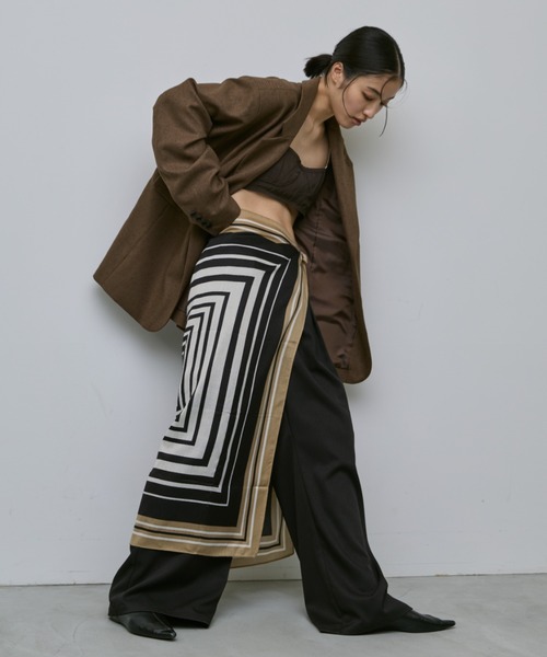 AIC. スカーフ バンダナ スクエア模様ビッグスカーフ レディース