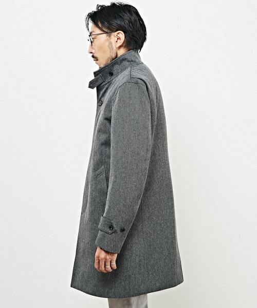 未使用級 メンズメルローズ ステンカラーコート ロング丈 グレー Lサイズ MEN'S MELROSE 「MEN'S MELROSE」 ステンカラーコート 3 グレー メンズ