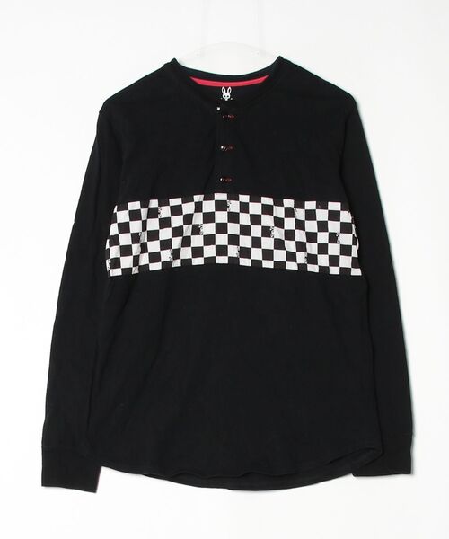 Psycho Bunny（サイコバニー） 長袖Tシャツ MEDIUM ブラック メンズ