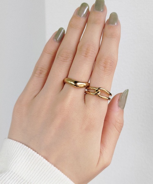 「NOIR DE POUPEE」 リング #13 ゴールド レディース_画像5