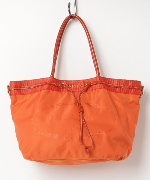 PRADA」 トートバッグ - オレンジ レディース PRADA（プラダ） ロゴ