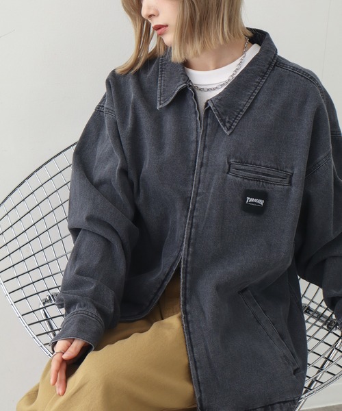 THRASHER（スラッシャー） デニムジャケット gジャン 「THRASHER