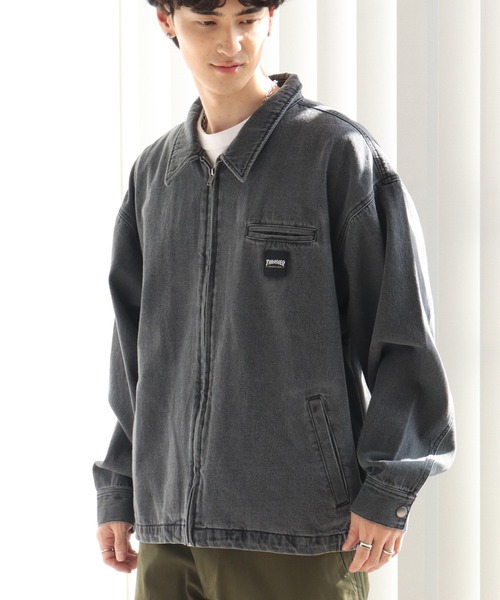 THRASHER（スラッシャー） デニムジャケット gジャン 「THRASHER