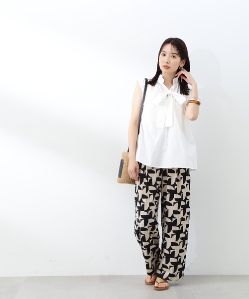 「N.(N. Natural Beauty Basic)」 ノースリーブブラウス MEDIUM ブルー レディース_画像5