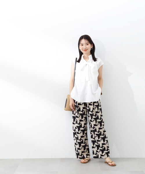 「N.(N. Natural Beauty Basic)」 ノースリーブブラウス MEDIUM ブルー レディース_画像6