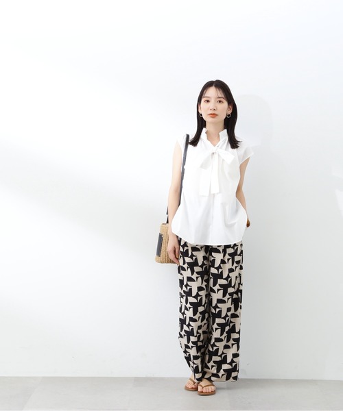 「N.(N. Natural Beauty Basic)」 ノースリーブブラウス MEDIUM ブルー レディース_画像7