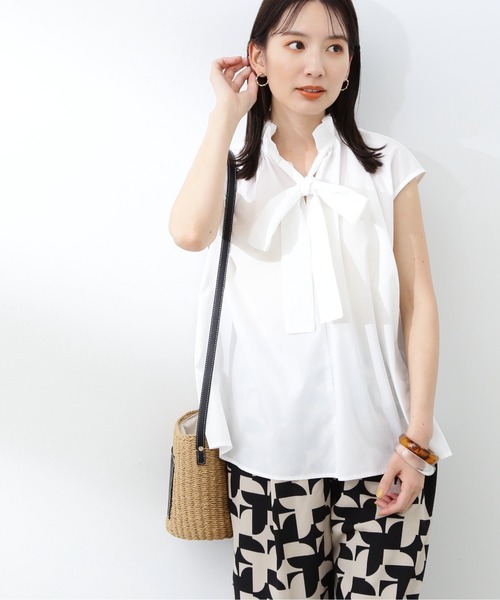 「N.(N. Natural Beauty Basic)」 ノースリーブブラウス MEDIUM ブルー レディース_画像8