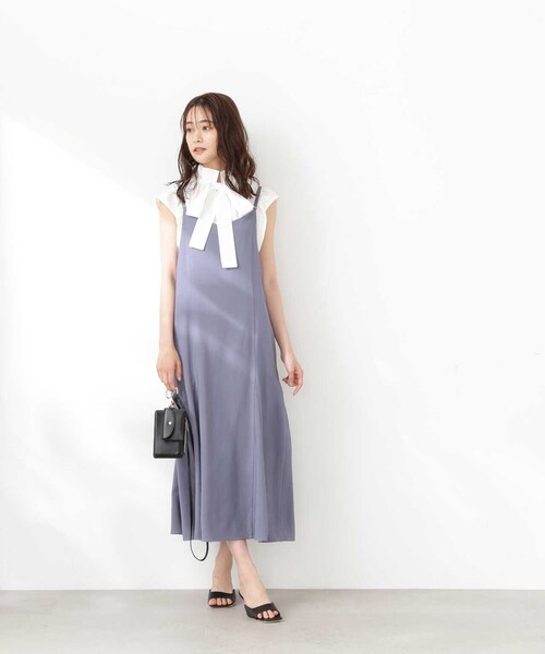 「N.(N. Natural Beauty Basic)」 ノースリーブブラウス MEDIUM ブルー レディース_画像9