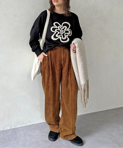 「CPCM」 スウェットカットソー MEDIUM ネイビー レディース_画像7