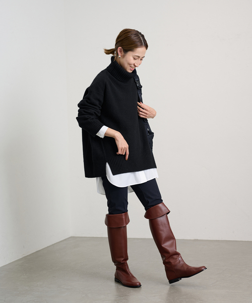 「FRAMeWORK」 タートルネックニット FREE ブラック レディース_画像2