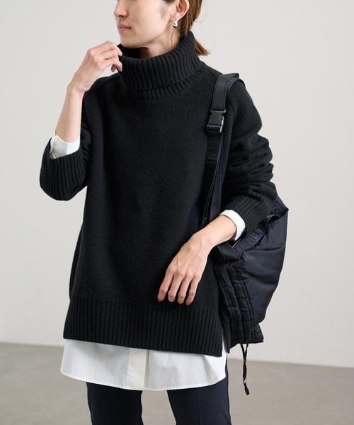 「FRAMeWORK」 タートルネックニット FREE ブラック レディース_画像3