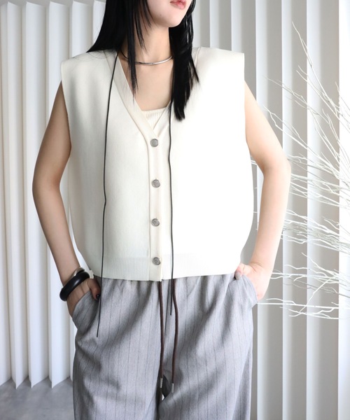 ◆miorinさん専用◆取り置きボーダーズ　新作　ジレ　ベスト CREARE -LINO- ベスト ジレ マルチボーダーベスト メンズ レディース