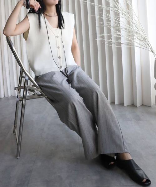 YENNA ベスト ジレ 「 2026 SS 新作 」ストラクチャードスリーブニット