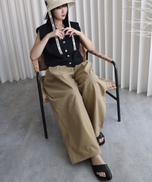 YENNA ベスト ジレ 「 2026 SS 新作 」ストラクチャードスリーブニット