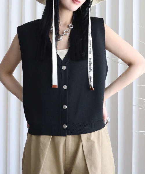 YENNA ベスト ジレ 「 2026 SS 新作 」ストラクチャードスリーブニット