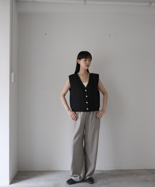 YENNA ベスト ジレ 「 2026 SS 新作 」ストラクチャードスリーブニット
