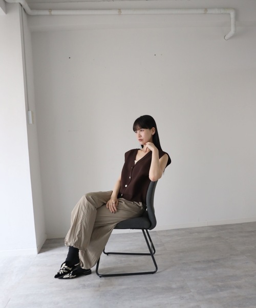 YENNA ベスト ジレ 「 2026 SS 新作 」ストラクチャードスリーブニット
