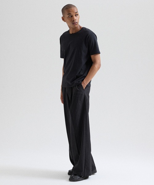 facetasm wide buggy pants slacksブラック Parts Lab. ワイドパンツ スラックス 「Parts Lab.」Basic Buggy