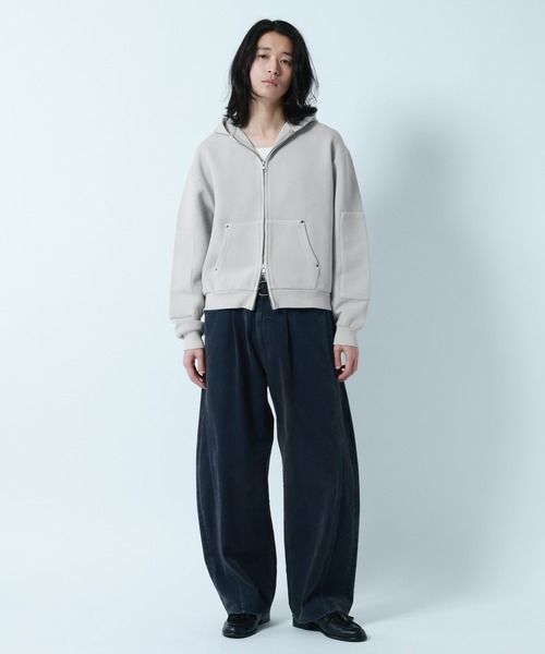 RAGEBLUE（レイジブルー） パーカー PIGMENT DYE CARDBOARD FABRIC ZIP