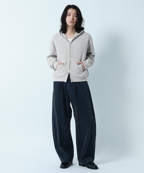 RAGEBLUE（レイジブルー） パーカー PIGMENT DYE CARDBOARD FABRIC ZIP