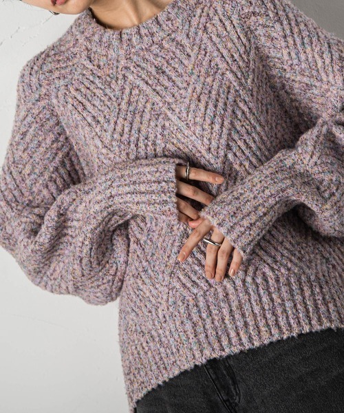 「MAYSON GREY」 長袖ニット M ブルー系その他 レディース_画像2