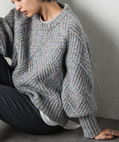 「MAYSON GREY」 長袖ニット M ブルー系その他 レディース_画像6