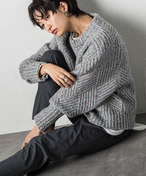 「MAYSON GREY」 長袖ニット M ブルー系その他 レディース_画像7