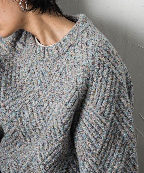 「MAYSON GREY」 長袖ニット M ブルー系その他 レディース_画像8