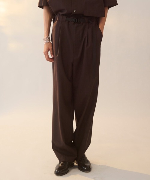 UJOH ウジョー アシンメトリー レイヤードパンツ 重ね着スラックス UJOH（ウジョー） スラックス メンズ : ZOZOTOWN Yahoo!店 - 通販