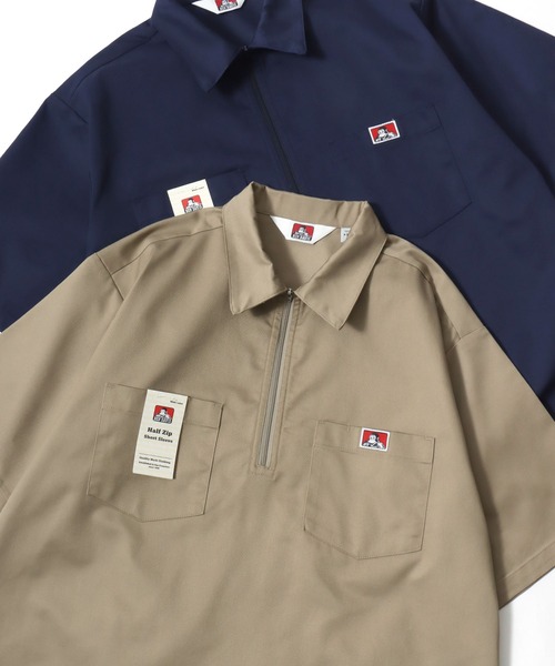BEN DAVIS（ベンデイビス） アロハシャツ シャツ 半袖 1/2 ZIP SS