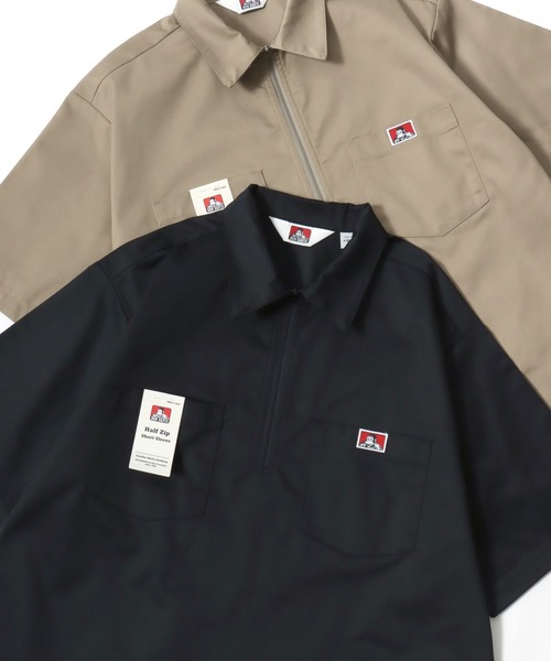BEN DAVIS（ベンデイビス） アロハシャツ シャツ 半袖 1/2 ZIP SS