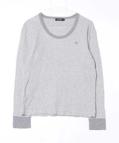 BURBERRY BLACK LABEL」 長袖Tシャツ 2 グレー メンズ BURBERRY BLACK 