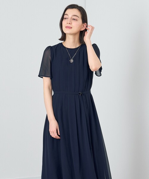 アナイ　ANAYI 濃紺　ワンピース　36 ANAYI（アナイ） 半袖ワンピース 36 ターコイズブルー レディース