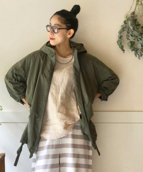 「JOURNAL STANDARD LUXE」 ナイロンブルゾン MEDIUM グリーン レディース_画像9