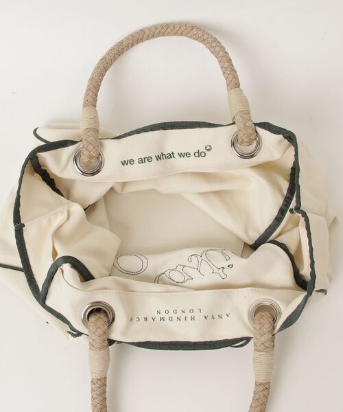 「ANYA HINDMARCH」 トートバッグ - ベージュ レディース_画像4