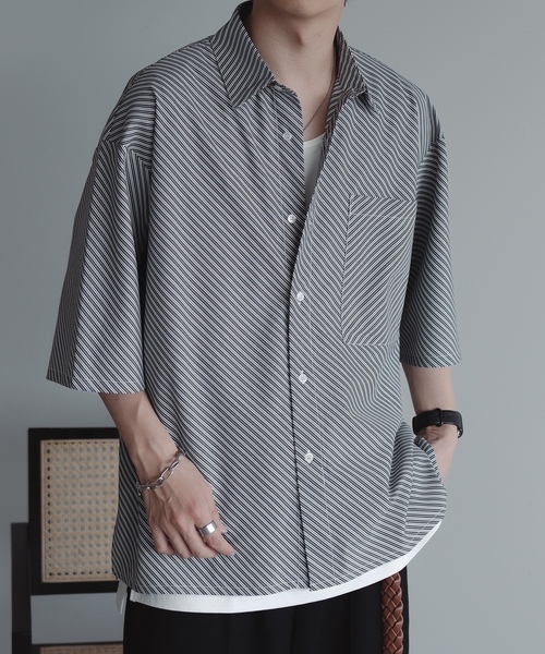 「epnok」 半袖シャツ LARGE ブルー メンズ_画像3